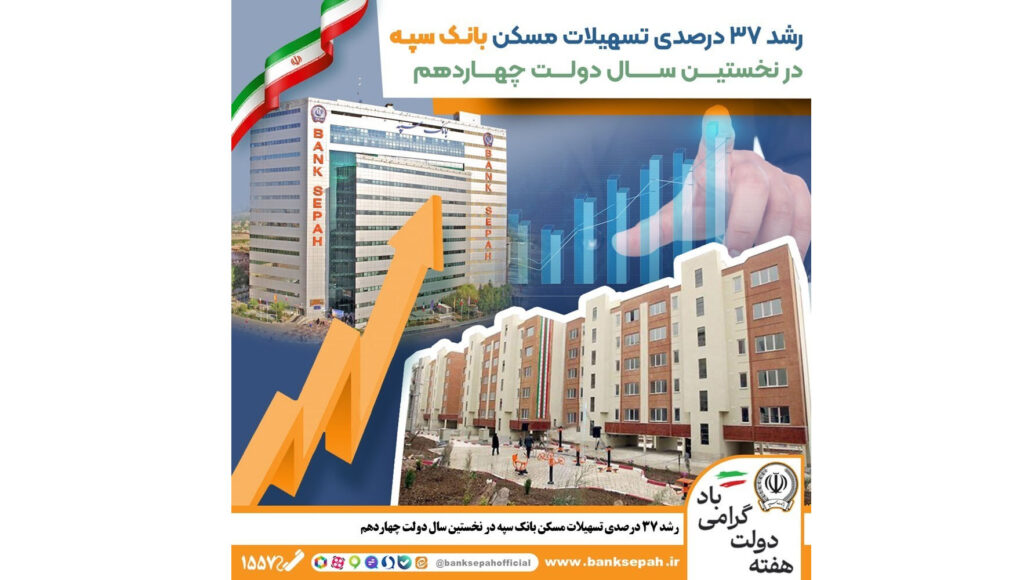 شد 37 درصدی تسهرشد 37 درصدی تسهیلات مسکن بانک سپه در نخستین سال دولت چهاردهمیلات مسکن بانک سپه در نخستین سال دولت چهاردهم
