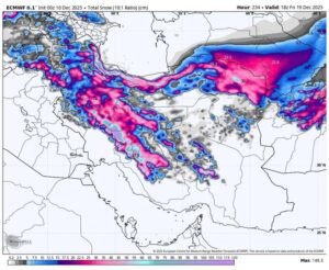 هشدار قرمز برای یک استان؛ ورود موج گسترده برف و باران به ۲۲ استان کشور